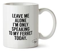 Hippowarehouse Leave me Alone I'm only Speaking Talking to My Ferret Today Printed Mug Cup Ceramic 10oz
