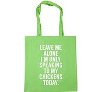 Hippowarehouse Leave me alone I'm only speaking to my chickens today Tote Shopping Gym Beach Bag 42cm x38cm, 10 litres