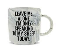 Hippowarehouse Leave me Alone I'm only Speaking to My Sheep Today Printed Mug Various Colour Options Ceramic Cup Kitchenware 11oz