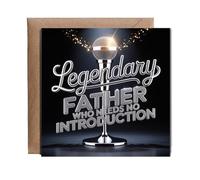 Hippowarehouse Legendary Father Who Needs No Introduction Personalised Card. 15cm x 15cm with envelope for him for her Funny Cards for Men and Women Blank inside option