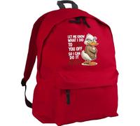 Hippowarehouse Let me know what i did to piss you off backpack ruck sack Dimensions: 31 x 42 x 21 cm Capacity: 18 litres