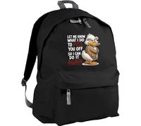 Hippowarehouse Let me know what i did to piss you off backpack ruck sack Dimensions: 31 x 42 x 21 cm Capacity: 18 litres