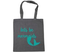 Hippowarehouse Let's be Mermaids Tote Shopping Gym Beach Bag 42cm x38cm, 10 litres