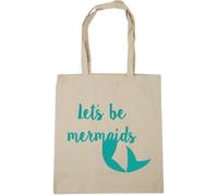 Hippowarehouse Let's be Mermaids Tote Shopping Gym Beach Bag 42cm x38cm, 10 litres