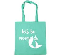 Hippowarehouse Let's be Mermaids Tote Shopping Gym Beach Bag 42cm x38cm, 10 litres