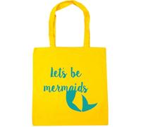 Hippowarehouse Let's be Mermaids Tote Shopping Gym Beach Bag 42cm x38cm, 10 litres