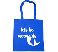 Hippowarehouse Let's be Mermaids Tote Shopping Gym Beach Bag 42cm x38cm, 10 litres