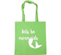 Hippowarehouse Let's be Mermaids Tote Shopping Gym Beach Bag 42cm x38cm, 10 litres