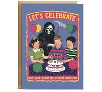 Hippowarehouse let's celebrate, one year closer to eternal darkness Birthday Card A5 Personalised with envelope for him for her Funny Cards for Men and Women Blank inside option