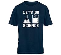 Hippowarehouse Let's Do Science Kids Children's Short Sleeve t-Shirt Navy Blue