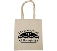Hippowarehouse Let's Get Our Pie On! #Thanksgiving Tote Shopping Gym Beach Bag 42cm x38cm, 10 litres