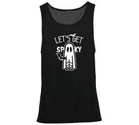 Hippowarehouse Let's Get Spooky Vest Scoop Sleeve Unisex Tank top Black