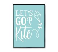 Hippowarehouse Let's Go Fly A Kite Printed Poster A4 Wall Art Design Classroom Room Gym Office Décor