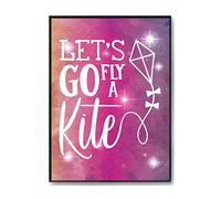 Hippowarehouse Let's Go Fly A Kite Printed Poster A4 Wall Art Design Classroom Room Gym Office Décor