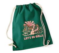 Hippowarehouse Let's go girls Drawstring Cotton School Gym Bag 37cm x 46cm, 12 litres