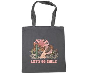 Hippowarehouse Let's go girls Tote Shopping Gym Beach Bag 42cm x38cm, 10 litres