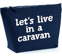 Hippowarehouse Lets live in a caravan printed make up cosmetic wash bag 18x19x9cm