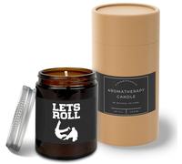 Hippowarehouse Lets roll Jiu Jitsu Candle Aromatherapy 40hr Scented Gift Set Anxiety Relief Sleep Vegan 200g YP