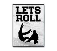 Hippowarehouse lets roll Jiu Jitsu Printed Poster A3 Wall Art Design Classroom Room Gym Office Décor