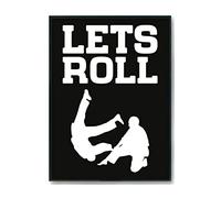 Hippowarehouse lets roll Jiu Jitsu Printed Poster A4 Wall Art Design Classroom Room Gym Office Décor