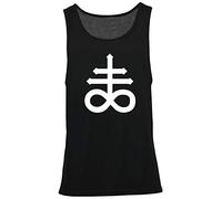 Hippowarehouse Leviathan Cross Vest Scoop Sleeve Unisex Tank top Black