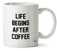 Hippowarehouse Life Begins After Coffee Printed Mug Cup Ceramic 10oz