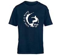 Hippowarehouse Life is A Wave, Ride It Kids Children's Short Sleeve t-Shirt Navy Blue