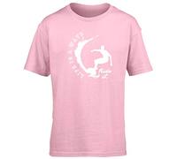 Hippowarehouse Life is A Wave, Ride It Kids Children's Short Sleeve t-Shirt Pink