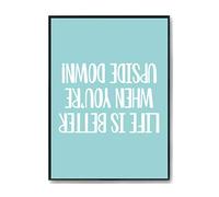 Hippowarehouse Life is better when you're upside down PRINTED UPSIDE DOWN Printed Poster A3 Wall Art Design Classroom Room Gym Office Décor