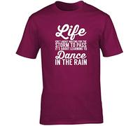 Hippowarehouse Life Isn't About Waiting for the Storm to Pass It's About Learning to Dance in the rain Unisex Short Sleeve t-Shirt (Specific Size Guide in Description)