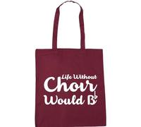 Hippowarehouse life without choir would b-flat Tote Shopping Gym Beach Bag 42cm x38cm, 10 litres