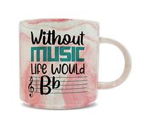 Hippowarehouse Life Without Music Would B Flat Pun Printed Mug Various Colour Options Ceramic Cup Kitchenware 11oz