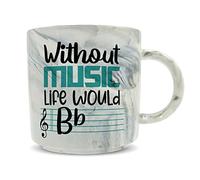Hippowarehouse Life Without Music Would B Flat Pun Printed Mug Various Colour Options Ceramic Cup Kitchenware 11oz