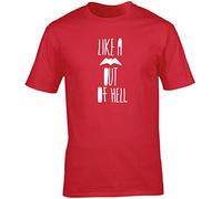 Hippowarehouse Like a bat Out of Hell Unisex Short Sleeve t-Shirt (Specific Size Guide in Description) Red