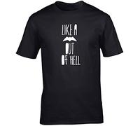 Hippowarehouse Like a bat Out of Hell Unisex Short Sleeve t-Shirt (Specific Size Guide in Description) Black