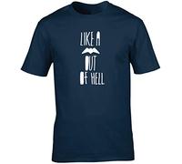Hippowarehouse Like a bat Out of Hell Unisex Short Sleeve t-Shirt (Specific Size Guide in Description) Navy Blue