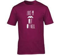 Hippowarehouse Like a bat Out of Hell Unisex Short Sleeve t-Shirt (Specific Size Guide in Description) Maroon