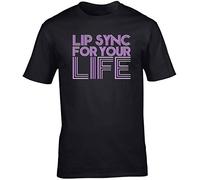 Hippowarehouse Lip sync for Your Life Unisex Short Sleeve t-Shirt (Specific Size Guide in Description) Black