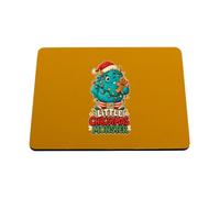 Hippowarehouse Little Christmas Monster printed mouse mat pad accessory black rubber base 240mm x 190mm x 60mm