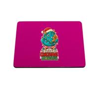 Hippowarehouse Little Christmas Monster printed mouse mat pad accessory black rubber base 240mm x 190mm x 60mm