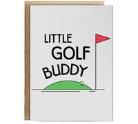 Hippowarehouse Little Golf Buddy Birthday Card A5 Personalised with envelope for him for her Funny Cards for Men and Women Blank inside option
