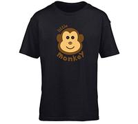 Hippowarehouse Little Monkey Kids Children's Short Sleeve t-Shirt Black