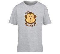 Hippowarehouse Little Monkey Kids Children's Short Sleeve t-Shirt Grey