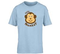 Hippowarehouse Little Monkey Kids Children's Short Sleeve t-Shirt Light Blue