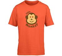 Hippowarehouse Little Monkey Kids Children's Short Sleeve t-Shirt Orange