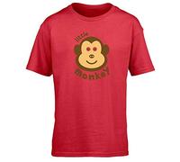 Hippowarehouse Little Monkey Kids Children's Short Sleeve t-Shirt Red
