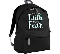 HippoWarehouse Live by Faith not by Fear Backpack ruck Sack Dimensions: 31 x 42 x 21 cm Capacity: 18 litres