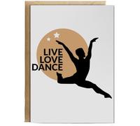 Hippowarehouse Live Love Dance Ballet (boy) Birthday Card A5 Personalised with envelope for him for her Funny Cards for Men and Women Blank inside option