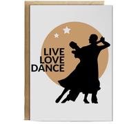 Hippowarehouse Live love dance ballroom Personalised Card A6 with envelope for him for her Funny Cards for Men and Women Blank inside option