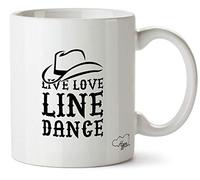 Hippowarehouse Live Love line Dance Printed Mug Cup Ceramic 10oz